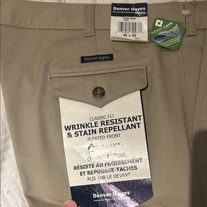 Denver Hayes Men's Classic Fit Tan Chinos